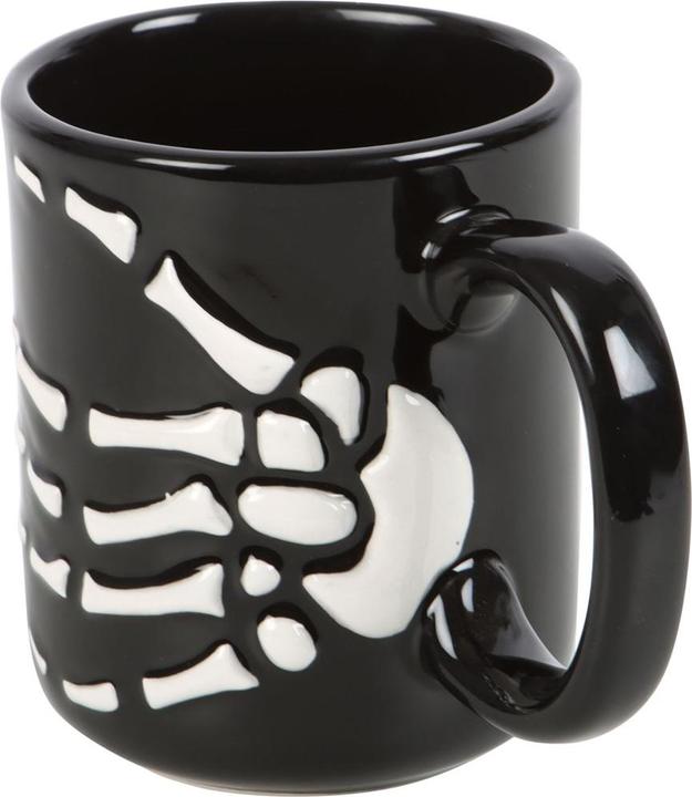 Actual product image Something Different Bats And Bones Skeleton Hand Mug (350 ml, 1 x)