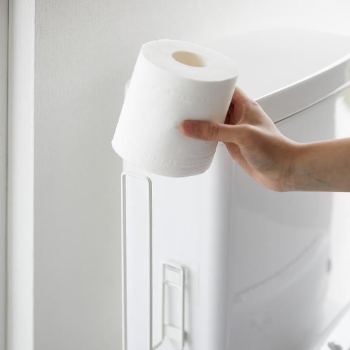 Actual product image Yamazaki Adhesive hook toilet roll holder TOWER
