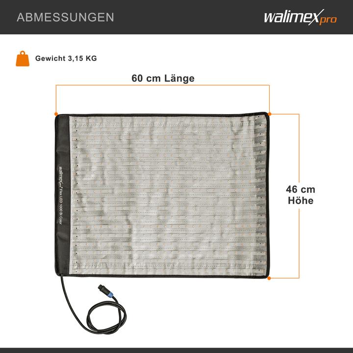 Actual product image Walimex pro Flex LED Bi Color Leuchtmatte Set inkl. Softbox 100W Flächenleuchte (Surface luminaire)