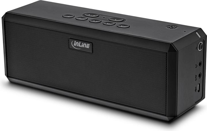 InLine WOOME 2 True Wireless Stereo Bluetooth Lautsprecher schwarz (10 h, Batteriebetrieb)
