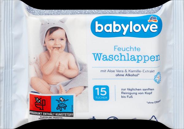 dm babylove Feuchte Waschlappen