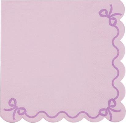 Produktbild Partydeco Servietten mit Rüschen, 33x33 cm, lila (12 x, 33 x 33 cm)