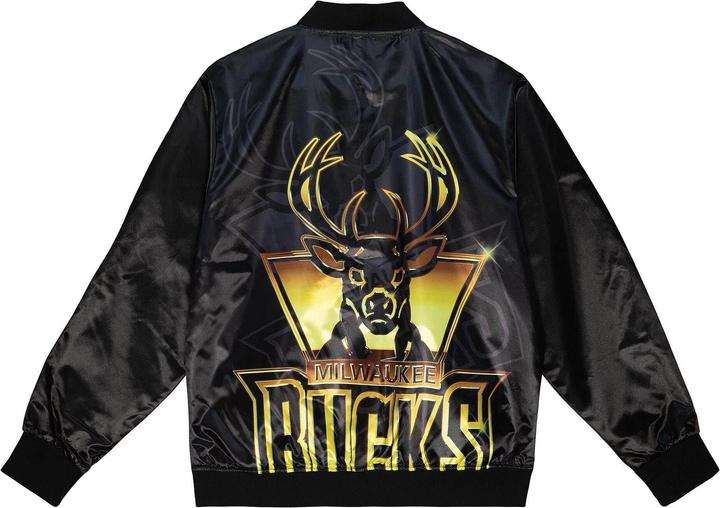 Produktbild Mitchell & Ness M&N Big Face 4.0 Satin Jacke - NBA Milwaukee Bucks - XL (XL)