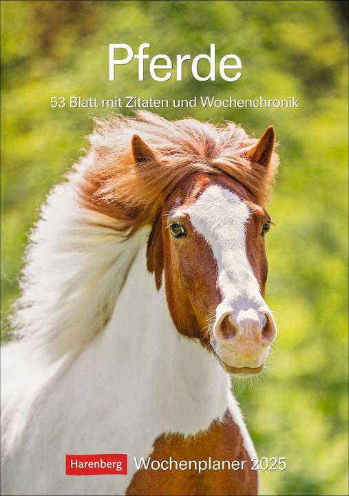 Produktbild Harenberg Pferde Wochenplaner 2025 - 53 Blatt mit Zitaten und Wochenchronik (Deutsch)
