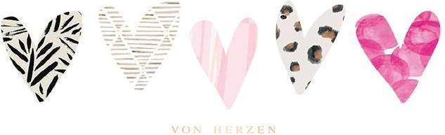 Produktbild Karte einzigARTig bedruckt mit Herzen