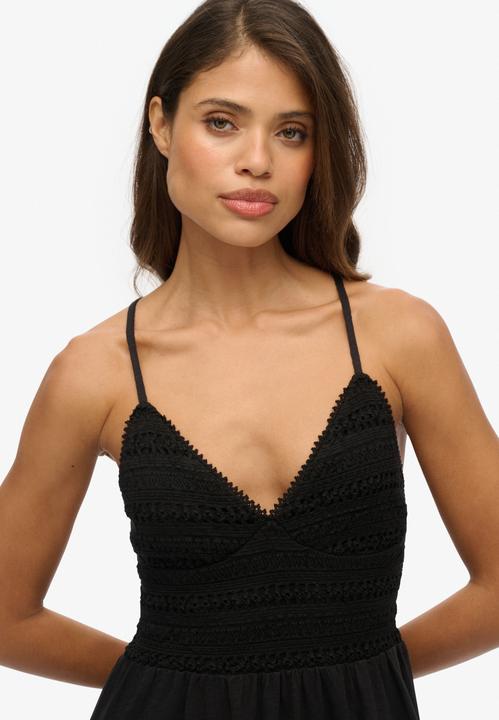 Image du produit Superdry Robe longue en jersey à dentelle