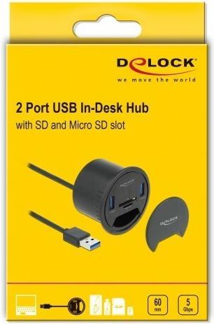 Immagine prodotto Delock Hub 2 x USB 3.2 Gen 1 (USB-A, 2 Porti)