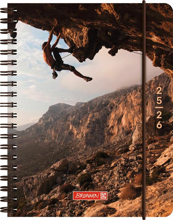 Image du produit BRUNNEN Calendrier à onglets (2025/2026) 'Cliffhanger', 2 pages = 1 semaine, A6, 208 pages, (A6, Couverture rigide, Anglais, Néerlandais)