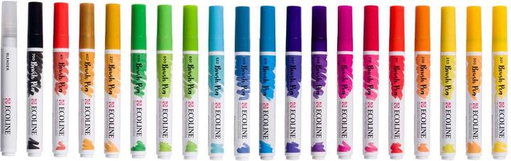 Actual product image Talens Brush pen Ecoline set of 20, line width: B, Brush (Multicoloured, 20 x)