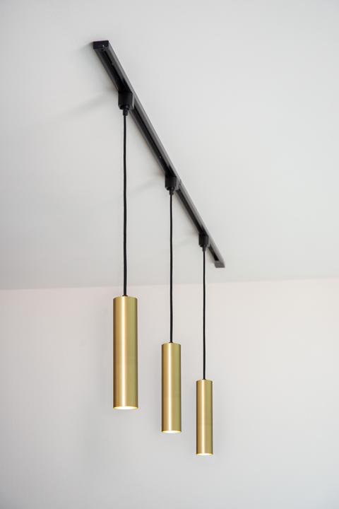 Immagine prodotto Lucide Pendente TRACK FLORIS - Sistema a binario - 1xGU10 - Oro opaco / ottone 09955/01/02 (GU10)