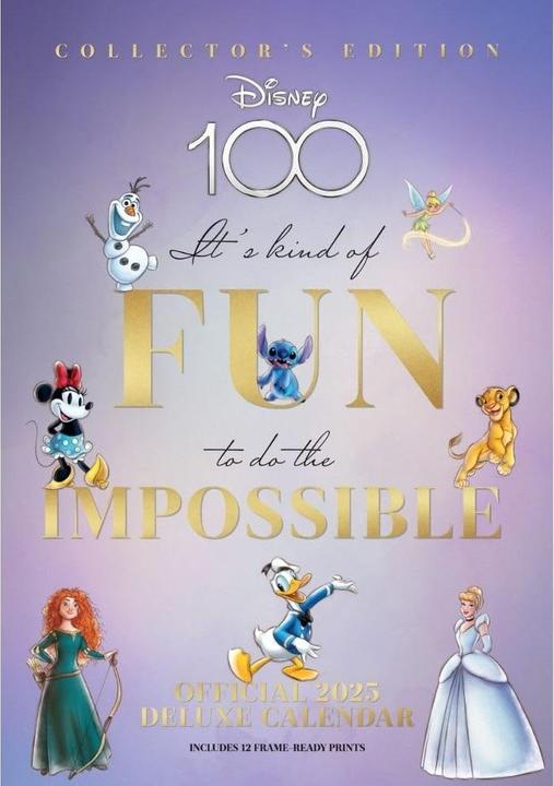 Actual product image Disney Deluxe 2025 Wall Calendar (German)