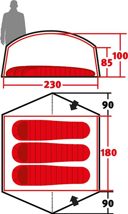 Productafbeelding Wechsel Exogeen 3 (Koepeltent, 2.20 kg, 3 personen)