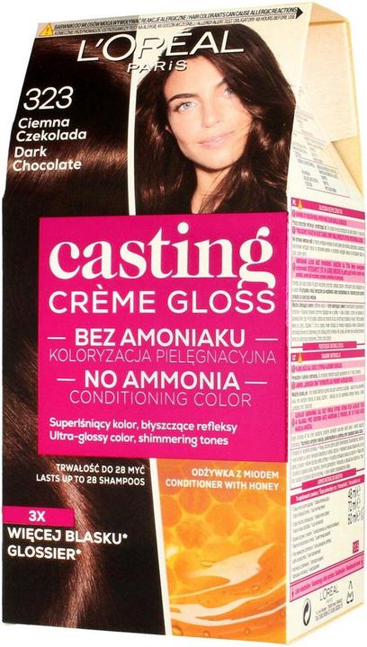 L'Oréal Paris Creme Gloss Cream colorant No.323 Dark chocolate (323 Dark Chocolate)