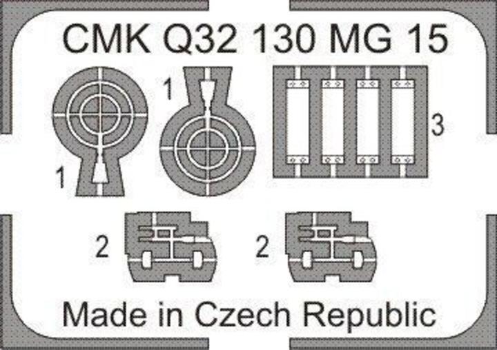 Produktbild CMK MG-15 with magazines - aircraft gun