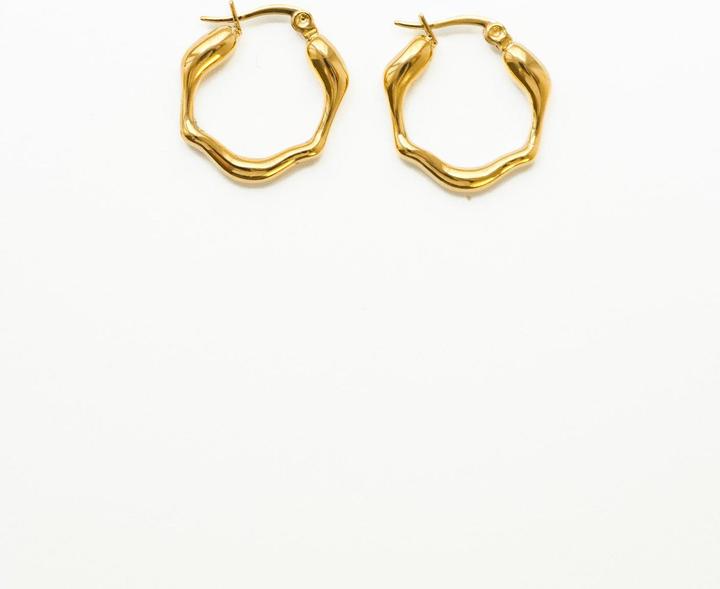 Immagine prodotto Tara Style Paris Hoop - Creolen (waterproof) (100% impermeabile, Acciaio inossidabile placcato oro 18k)