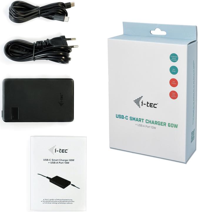 Immagine prodotto i-tec Caricatore intelligente USB-C 60W + porta USB-A 10W (60 W)