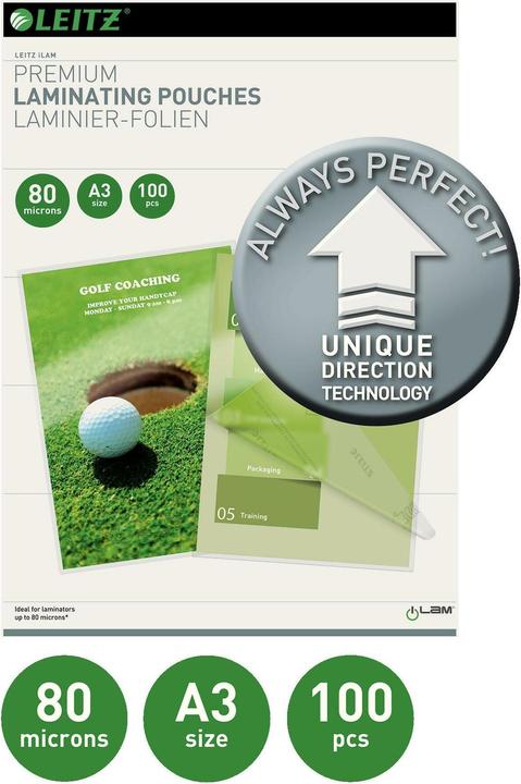 Actual product image Leitz Laminating film (A3, 100 Piece, 80 µm)
