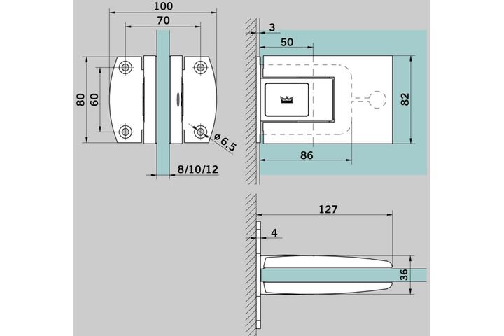 Productafbeelding Dormakaba Draaideurscharnieren TENSOR