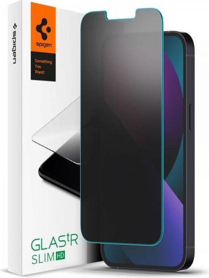 Actual product image Spigen Tempered Glass.Tr Slim Iphone 13 Pro Max / 14 Plus Privacy (1 Piece, Apple iPhone 13 Pro Max)