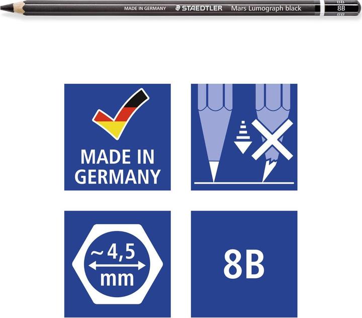 Actual product image Staedtler Pencil Mars Lumograph black, hardness: 8B (8B, 1 x)