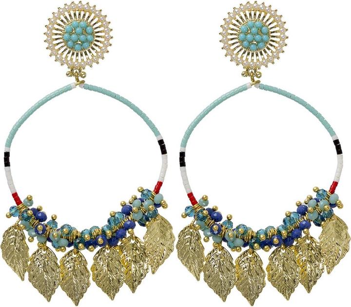 Uzurii Amazon Maria Hoop Ohrringe Turquoise (925er Sterlingsilber)