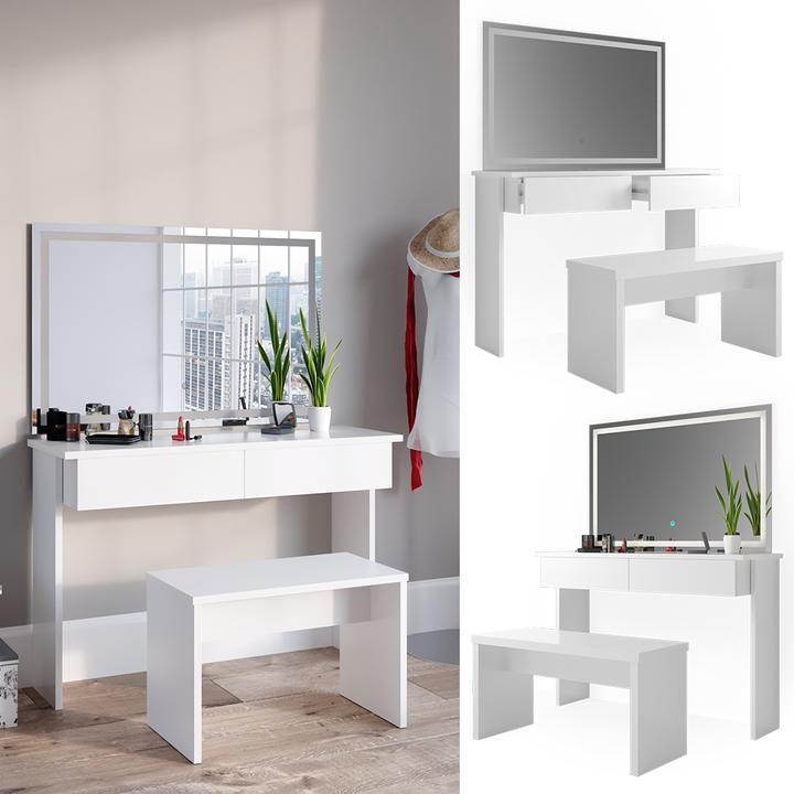 Actual product image Vicco Azur with stool and lighting (120 x 40 x 83 cm)