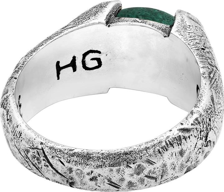 Immagine prodotto Haze & Glory Ring Siegelring Liberty - Afrikanischer Türkis 925 Silber (60, 925 Argento)
