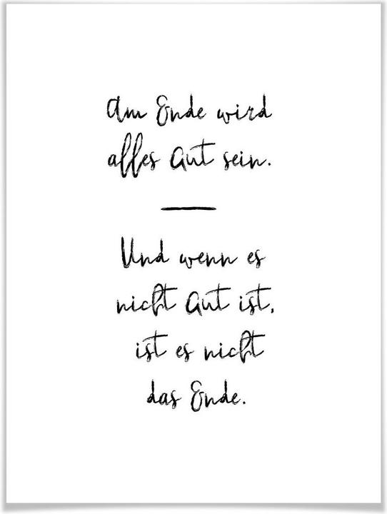 Actual product image Trenddeko All will be well in the end (60 x 80 cm)