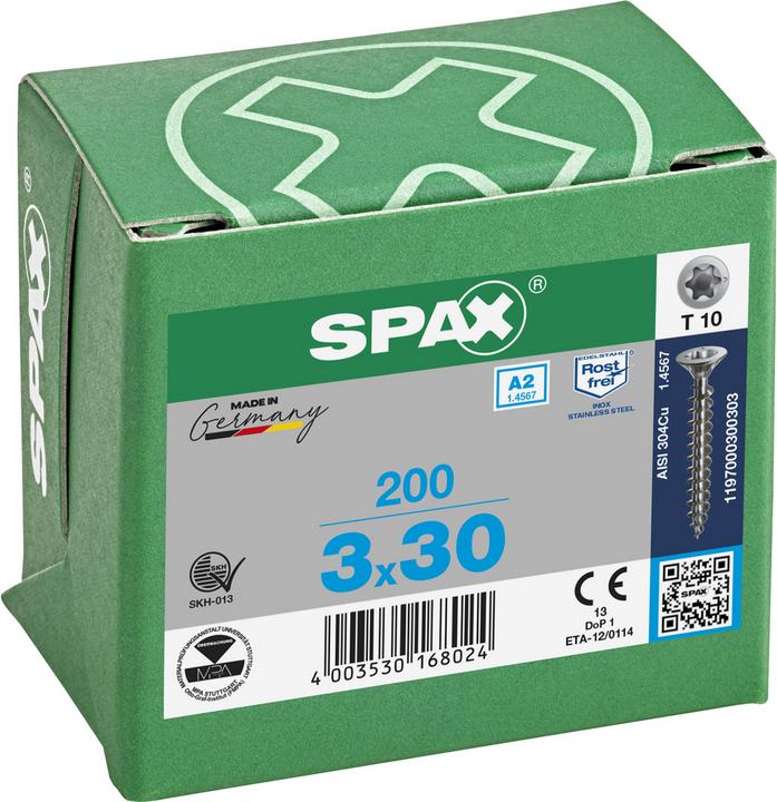 Actual product image Spax Chipboard screws A2 (200 Screws per piece)