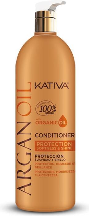 Image du produit Kativa Après-shampoing à l'huile d'argan, femmes, 1000 ml, Après-shampoing professionnel, cheveux secs (1000 ml)