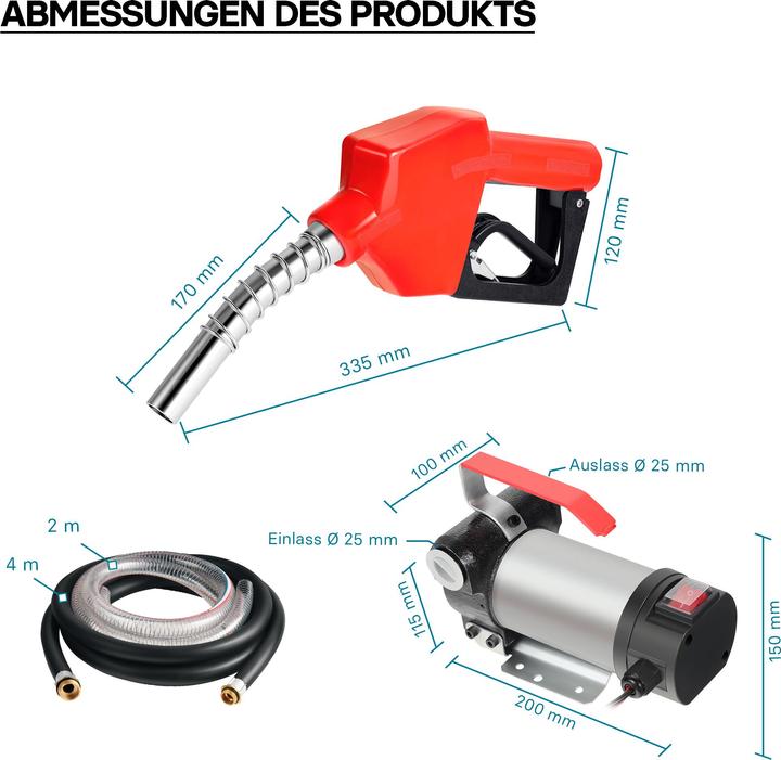 Actual product image Wiltec Self Priming Bio Fuel Oil Diesel 12V/150W 40l/min Transfer Pump H/D Portalbe