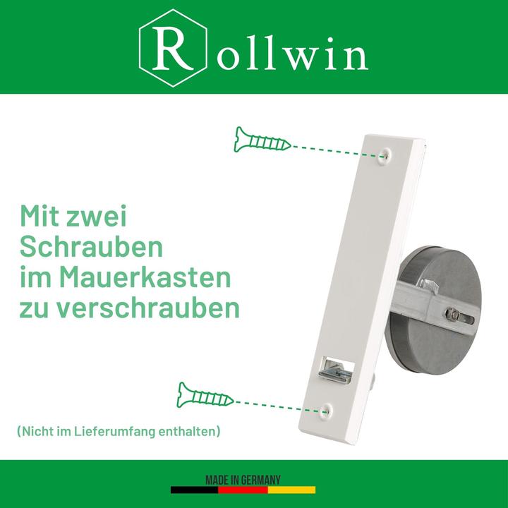 Actual product image Rollwin 4x flush-mounted roller shutter belt winder 185mm hole spacing - from Germany - with belt winder