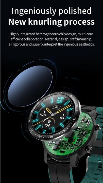 Produktbild Senbono SMARTWATCH SPORTS WATCH BLACK S30 1.3 inch 240x240 - WATERPROOF IP68 + SPORT AND COMMUNICATO