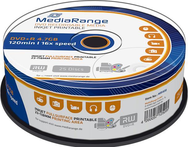 Produktbild MediaRange DVD+R 4.7GB, 25er Spindel (25 x)