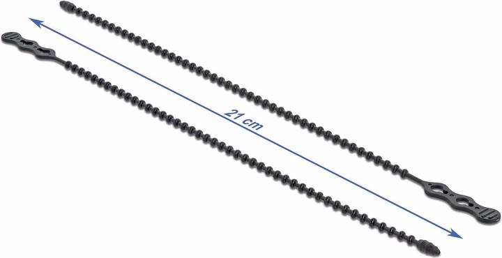 Produktbild Delock Kabelbinder 210 x 4.5 mm Polyamid, Schwarz, 10 Stk. (Knotenband, 210 mm, 10 Stk.)