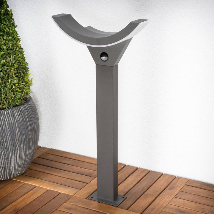 Immagine prodotto Lucande Mezza luce da giardino per esterni con sensore Grafite (550 lm, IP54)