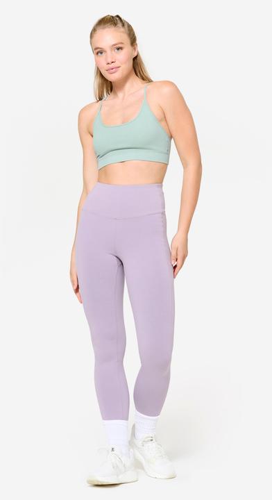 Image du produit Decathlon Brassière côtelée sans couture maintien léger Femme, Vert kaki (L)