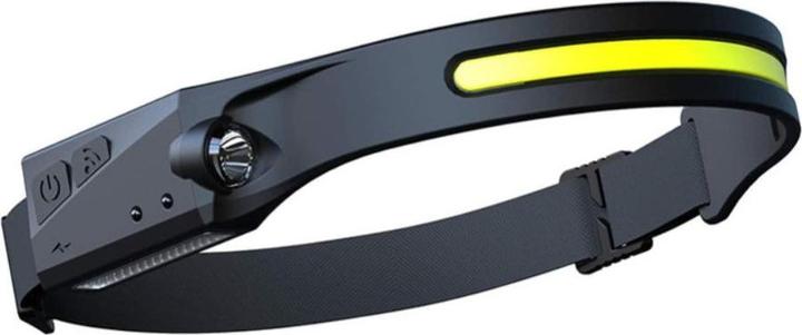 Hurtel LED headlamp with IPX4 motion sensor USB-C 1200 mAh - black (350 lm)