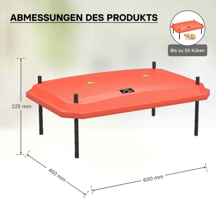 Produktbild Fudajo 45x60cm Küken-Wärmeplatte Temperaturregler 60W Heizplatte Kükenaufzucht (60 W)