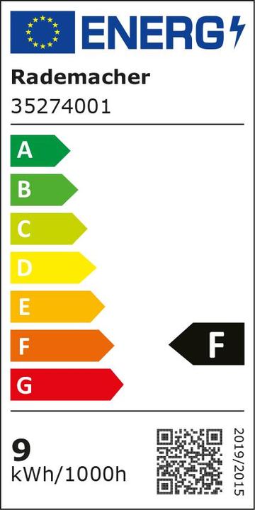 Energie-Label Rademacher addZ White + Colour E27 LED (E27, 8.50 W, 806 lm, 1 x, F)