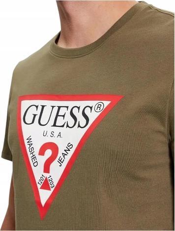 Produktbild Guess Herren T-Shirt Original Logo Grün (L)