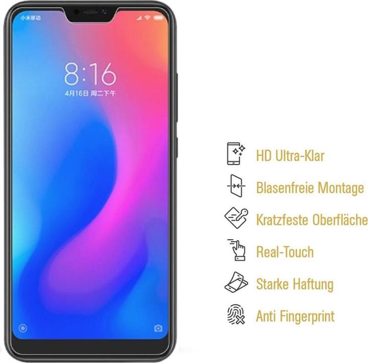 Actual product image Protectorking 2x Panzerfolie Anti-Shock HD Klar (2 Piece, Xiaomi Redmi Note 6 Pro)