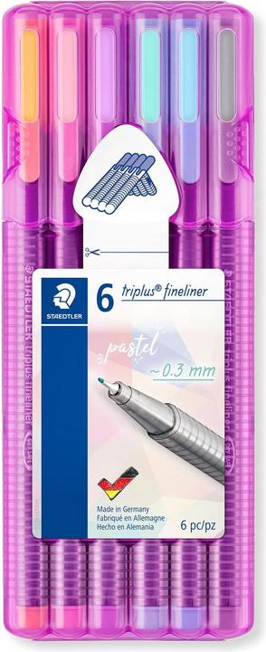 Actual product image Staedtler Triangular fineliner (6 colours, 1 x)