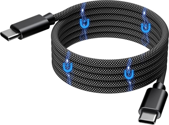 Produktbild Choetech XCC-1054 240W Cable with Power Delivery 3.1 USB-C Magnetic 1.2m - Black (1.20 m, USB 3.1, 240 W)