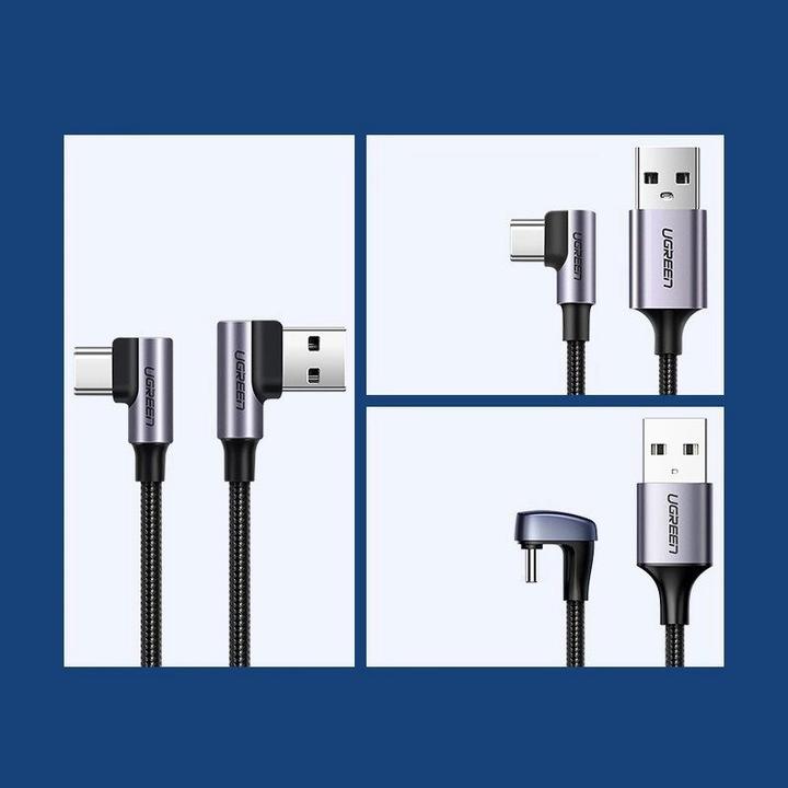 Actual product image Ugreen Right Angle USB C Quick Charging Cable (0.50 m, USB 2.0)