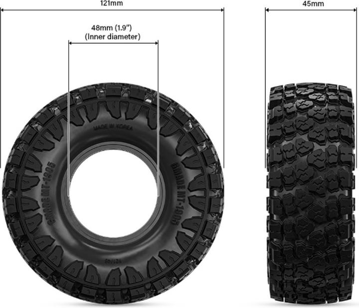 Immagine prodotto Gmade 1.9 MT 1905 Off-road Tires (2)
