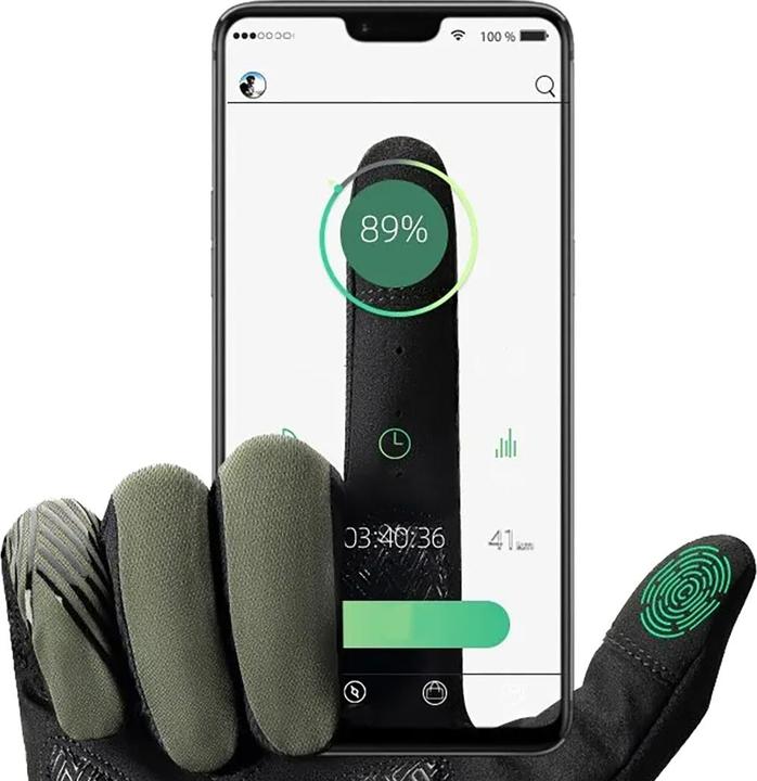 Image du produit Rockbros 16110006003 gants de vélo antichocs taille L - vert et noir (L)
