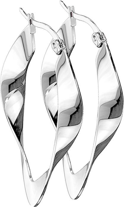 Star Piercing Ohrring silber verdreht (ohne Messing, Chirurgenstahl 316L)