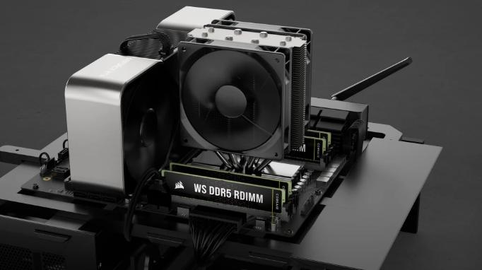 Actual product image Corsair DDR5, 6400MT/s 64GB 4x16GB RDIMM, Hynix Die, Single Rank, 32-40-40-104, Intel XMP 3.0, WS DDR5 RDIMM (4 x 16GB, 4800 MHz, DDR5 RAM, R-DIMM)