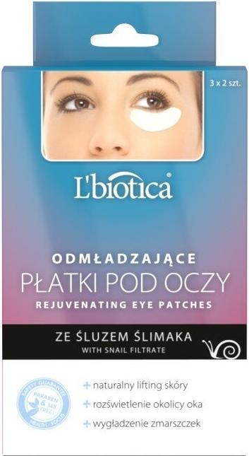 Actual product image L´Biotica L'BIOTICA Rejuvenating Eye Patches - with snail slime 1p.-3x2pcs (Soft, 6 x)